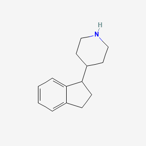 molecular formula C14H19N B13609857 4-(2,3-dihydro-1H-inden-1-yl)piperidine 