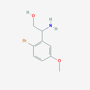 molecular formula C9H12BrNO2 B13609880 2-Amino-2-(2-bromo-5-methoxyphenyl)ethan-1-ol 