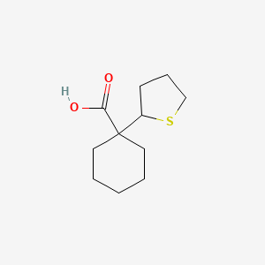 molecular formula C11H18O2S B13609906 1-(Tetrahydrothiophen-2-yl)cyclohexane-1-carboxylic acid 