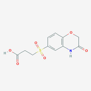 molecular formula C11H11NO6S B1360992 3-[(3-氧代-3,4-二氢-2H-1,4-苯并恶嗪-6-基)-磺酰基]丙酸 CAS No. 1119451-26-1