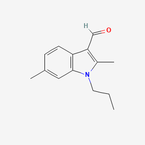 B1360998 2,6-dimethyl-1-propyl-1H-indole-3-carbaldehyde CAS No. 1134334-36-3