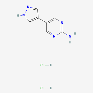 5-(1H-pyrazol-4-yl)pyrimidin-2-aminedihydrochloride