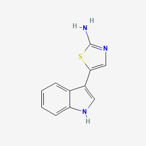 molecular formula C11H9N3S B1360999 5-(1H-indol-3-yl)-1,3-thiazol-2-amine CAS No. 40477-31-4