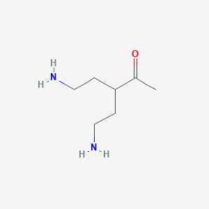 molecular formula C7H16N2O B136100 5-Amino-3-(2-aminoethyl)pentan-2-one CAS No. 148779-93-5