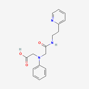 molecular formula C17H19N3O3 B1361005 [{2-氧代-2-[(2-吡啶-2-基乙基)氨基]-乙基}(苯基)氨基]乙酸 CAS No. 1142204-79-2
