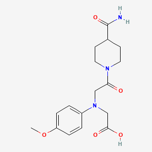 molecular formula C17H23N3O5 B1361009 [{2-[4-(氨基羰基)哌啶-1-基]-2-氧代乙基}(4-甲氧苯基)氨基]乙酸 CAS No. 1142205-79-5