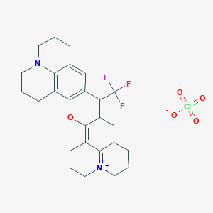 molecular formula C26H26ClF3N2O5 B1361017 过氯酸若丹明 700 CAS No. 63561-42-2