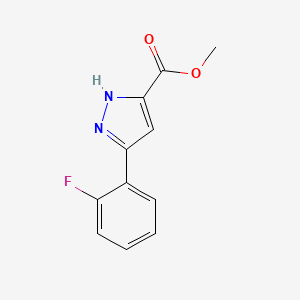 molecular formula C11H9FN2O2 B1361026 3-(2-氟苯基)-1H-吡唑-5-甲酸甲酯 CAS No. 1239717-20-4