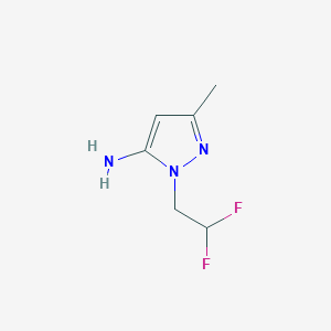 molecular formula C6H9F2N3 B1361027 1-(2,2-二氟乙基)-3-甲基-1H-吡唑-5-胺 CAS No. 1172884-50-2