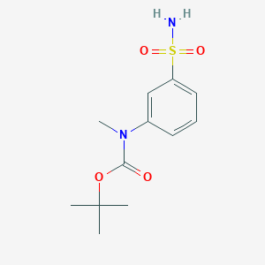 molecular formula C12H18N2O4S B13610284 tert-butylN-methyl-N-(3-sulfamoylphenyl)carbamate 