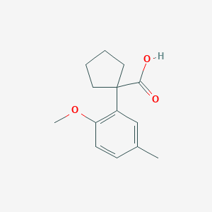 1-(2-Methoxy-5-methylphenyl)cyclopentane-1-carboxylic acid