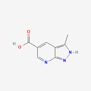 molecular formula C8H7N3O2 B1361035 3-甲基-1H-吡唑并[3,4-b]吡啶-5-羧酸 CAS No. 1118787-14-6