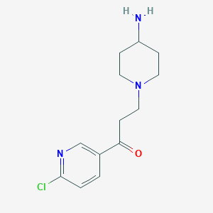 molecular formula C13H18ClN3O B1361036 3-(4-氨基哌啶-1-基)-1-(6-氯吡啶-3-基)丙-1-酮 CAS No. 886363-81-1