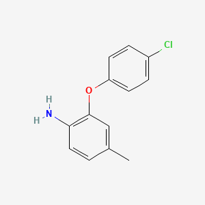 molecular formula C13H12ClNO B1361043 2-(4-氯苯氧基)-4-甲基苯胺 CAS No. 919118-71-1
