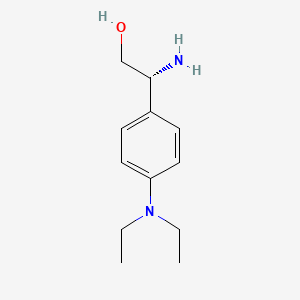 molecular formula C12H20N2O B13610518 (r)-2-Amino-2-(4-(diethylamino)phenyl)ethan-1-ol 