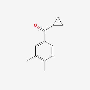 molecular formula C12H14O B1361062 シクロプロピル(3,4-ジメチルフェニル)メタノン CAS No. 38675-78-4