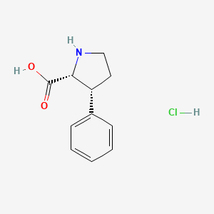 rac-(2R,3R)-3-phenylpyrrolidine-2-carboxylicacidhydrochloride