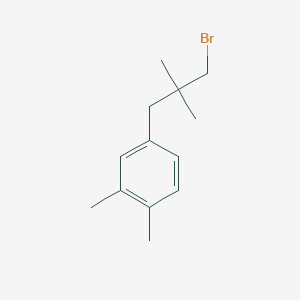 4-(3-Bromo-2,2-dimethylpropyl)-1,2-dimethylbenzene