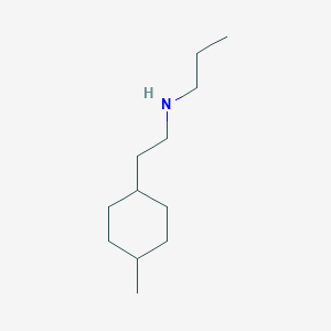 molecular formula C12H25N B13610680 n-(2-(4-Methylcyclohexyl)ethyl)propan-1-amine 