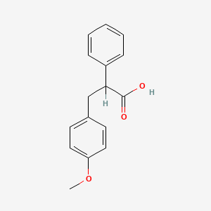 molecular formula C16H16O3 B1361069 3-(4-甲氧基苯基)-2-苯基丙酸 CAS No. 4314-68-5