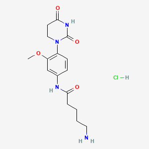 5-amino-N-[4-(2,4-dioxo-1,3-diazinan-1-yl)-3-methoxyphenyl]pentanamide hydrochloride