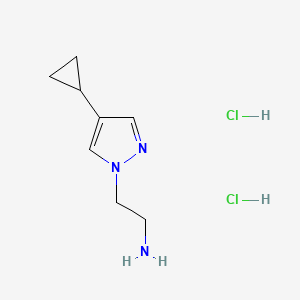 2-(4-cyclopropyl-1H-pyrazol-1-yl)ethan-1-aminedihydrochloride