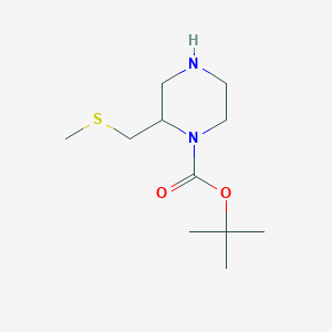 tert-Butyl 2-((methylthio)methyl)piperazine-1-carboxylate