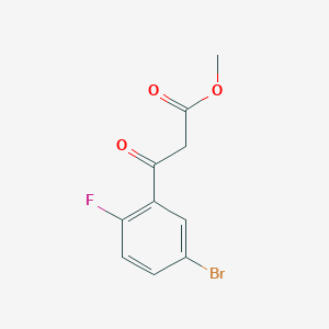 molecular formula C10H8BrFO3 B13610983 Methyl 3-(5-bromo-2-fluorophenyl)-3-oxopropanoate 