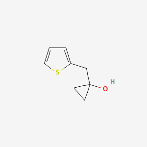 molecular formula C8H10OS B13610991 1-(Thiophen-2-ylmethyl)cyclopropan-1-ol 