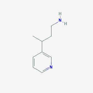 molecular formula C9H14N2 B13611014 3-(Pyridin-3-yl)butan-1-amine 