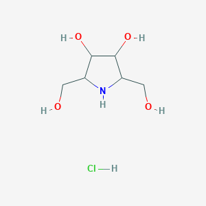 molecular formula C6H14ClNO4 B13611043 2,5-Dideoxy-2,5-imino-D-mannitolHCl 