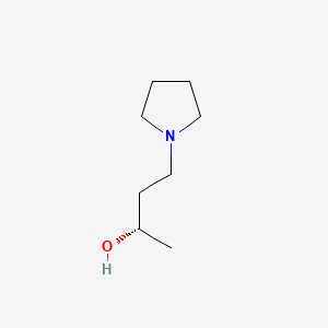 molecular formula C8H17NO B13611065 (S)-4-(Pyrrolidin-1-yl)butan-2-ol 