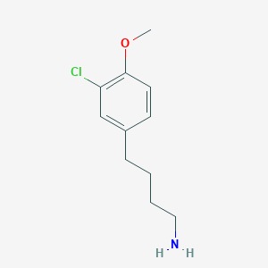 molecular formula C11H16ClNO B13611067 4-(3-Chloro-4-methoxyphenyl)butan-1-amine 