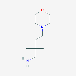 molecular formula C10H22N2O B13611089 2,2-Dimethyl-4-morpholinobutan-1-amine 