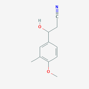 3-Hydroxy-3-(4-methoxy-3-methylphenyl)propanenitrile