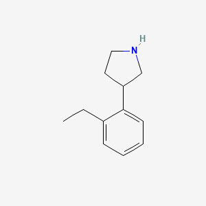 molecular formula C12H17N B13611112 3-(2-Ethylphenyl)pyrrolidine 