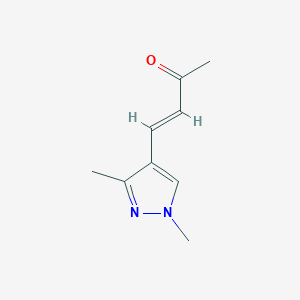 molecular formula C9H12N2O B13611140 4-(1,3-Dimethyl-1h-pyrazol-4-yl)but-3-en-2-one 