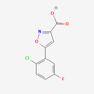 5-(2-Chloro-5-fluorophenyl)isoxazole-3-carboxylic Acid