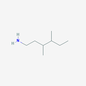 molecular formula C8H19N B13611151 3,4-Dimethylhexan-1-amine 