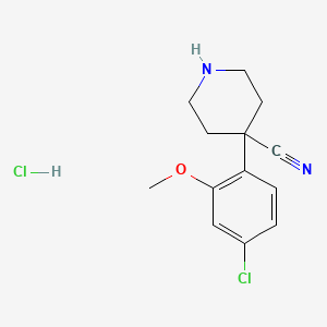 4-(4-Chloro-2-methoxyphenyl)piperidine-4-carbonitrile hydrochloride