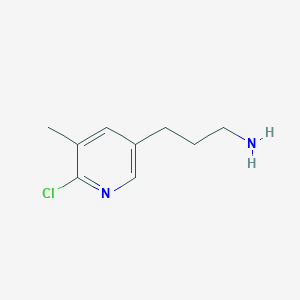 molecular formula C9H13ClN2 B13611187 3-(6-Chloro-5-methylpyridin-3-YL)propan-1-amine 