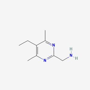 molecular formula C9H15N3 B13611234 (5-Ethyl-4,6-dimethylpyrimidin-2-yl)methanamine 