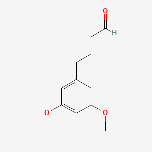 molecular formula C12H16O3 B13611242 4-(3,5-Dimethoxyphenyl)butanal 