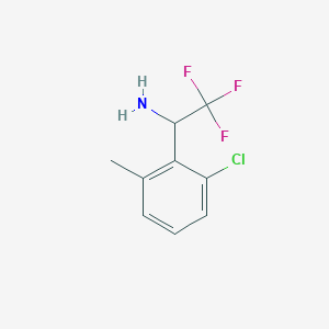 1-(2-Chloro-6-methylphenyl)-2,2,2-trifluoroethan-1-amine