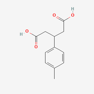 molecular formula C12H14O4 B13611278 3-(p-Tolyl)pentanedioic acid 