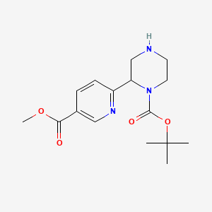 Tert-butyl 2-[5-(methoxycarbonyl)pyridin-2-yl]piperazine-1-carboxylate