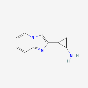 molecular formula C10H11N3 B13611360 2-(Imidazo[1,2-a]pyridin-2-yl)cyclopropan-1-amine 