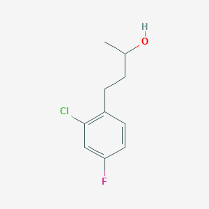 molecular formula C10H12ClFO B13611366 4-(2-Chloro-4-fluorophenyl)butan-2-ol 