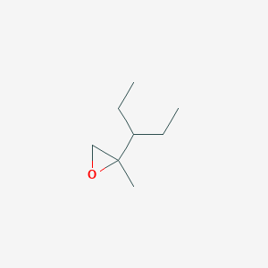 molecular formula C8H16O B13611385 2-Methyl-2-(pentan-3-yl)oxirane CAS No. 71649-74-6