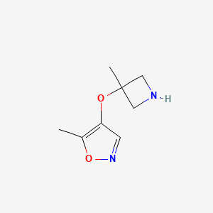 molecular formula C8H12N2O2 B13611452 5-Methyl-4-((3-methylazetidin-3-YL)oxy)isoxazole 